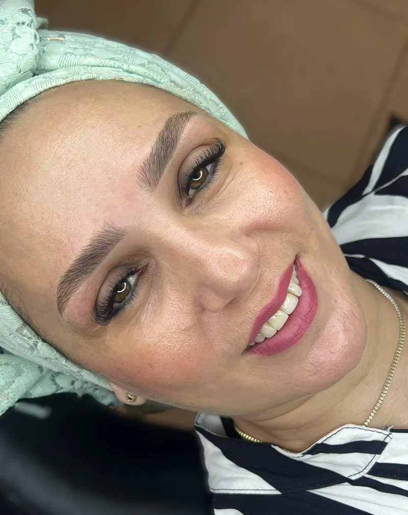 תוצאת ספריי פודרה בגבות לאחר תקופה מס׳ 6