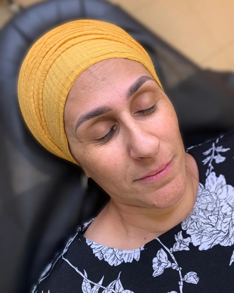 תוצאת ספריי פודרה בגבות לאחר תקופה מס׳ 14
